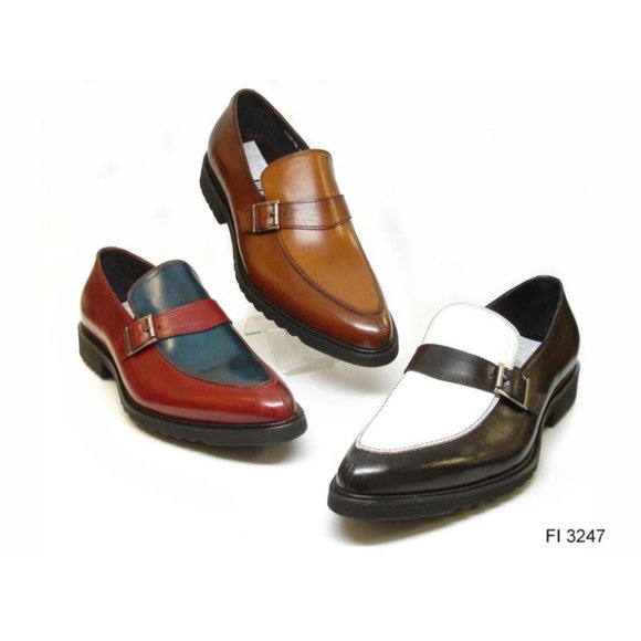 NWB Encore Fiesso Genuine Leather dress SHOE Monk Strap FI3247 wedding suit - Picture 3 of 6